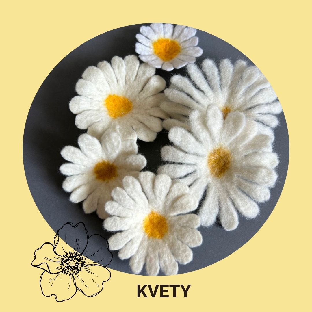 Plstené kvety