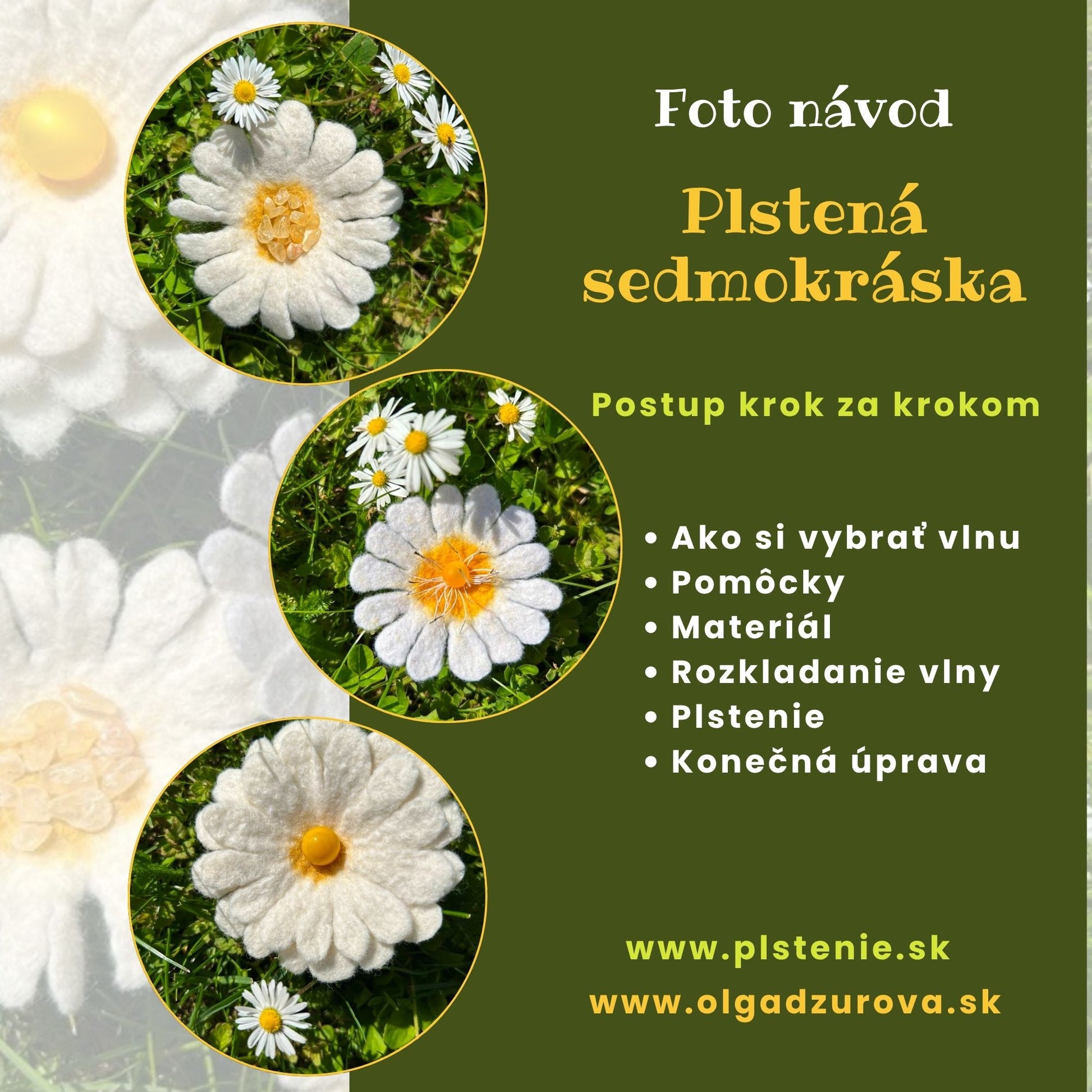 Fotonávod plstené kvety