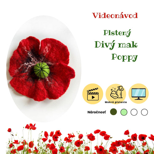 Plstený Divý mak, videonávod