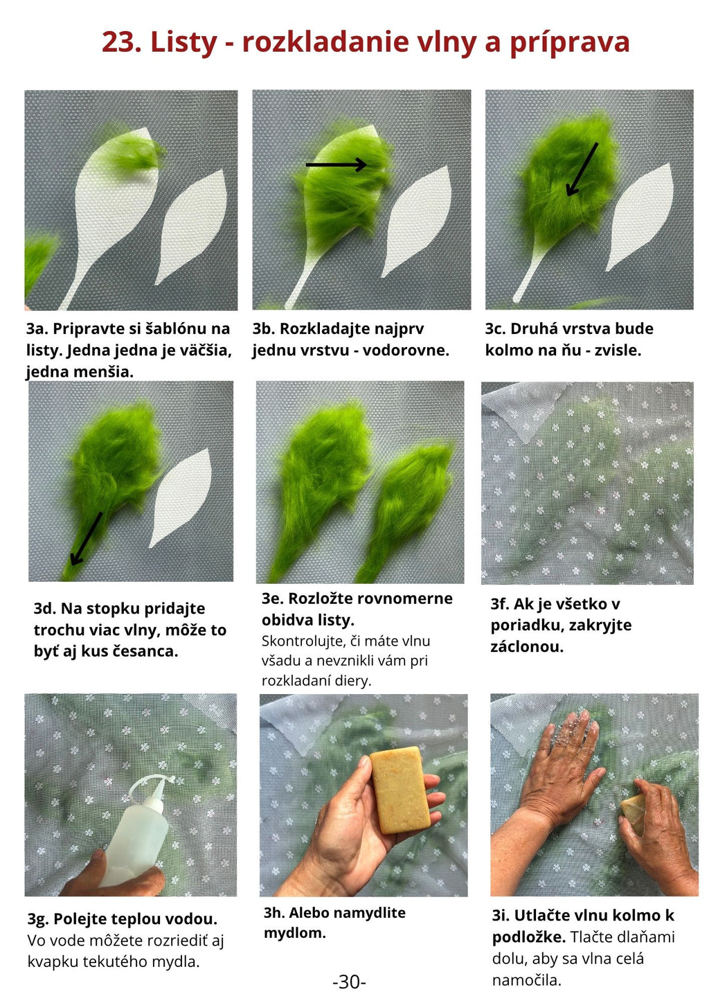 Plstený Divý mak, fotonávod PDF