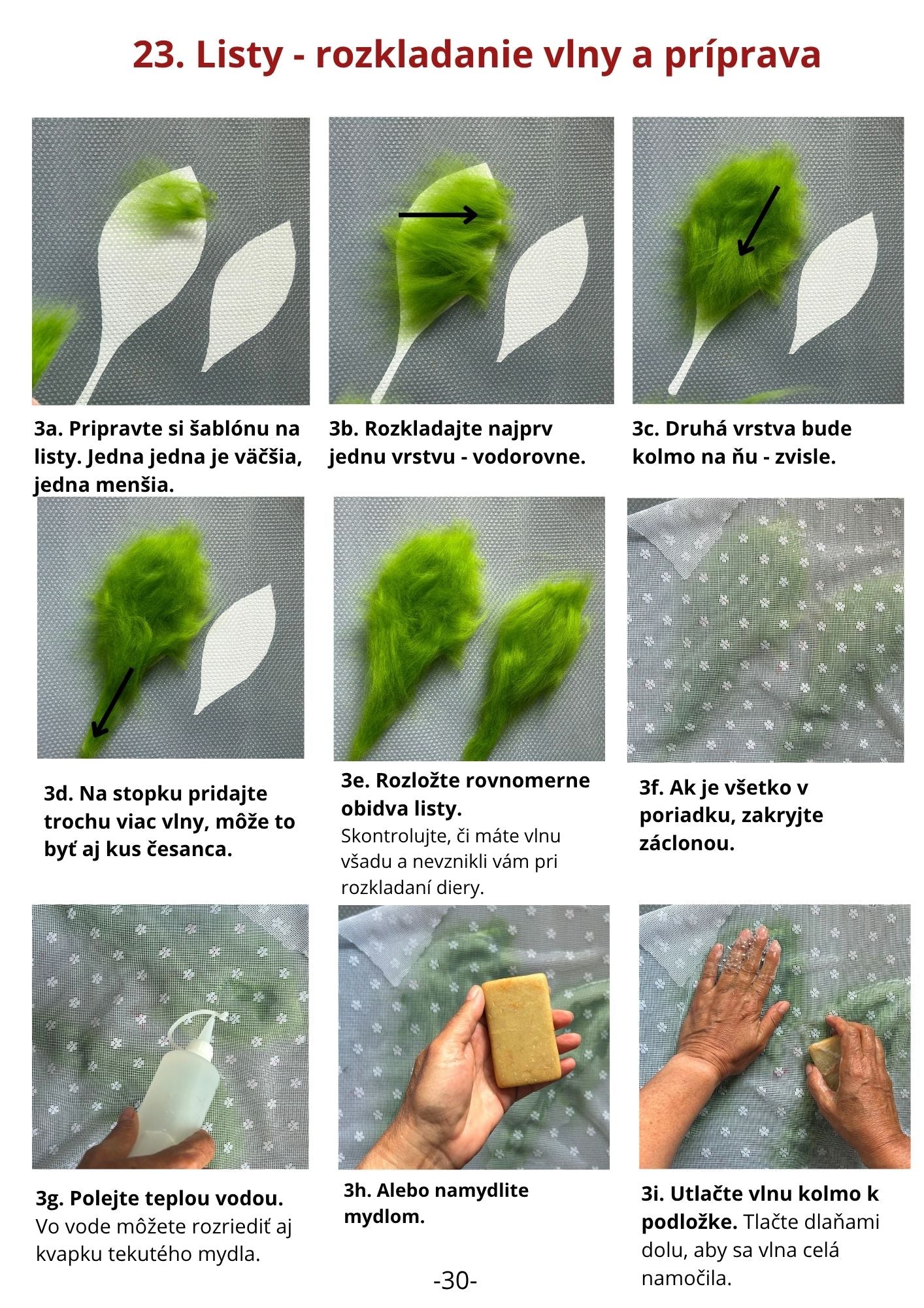 Plstený Divý mak, fotonávod PDF
